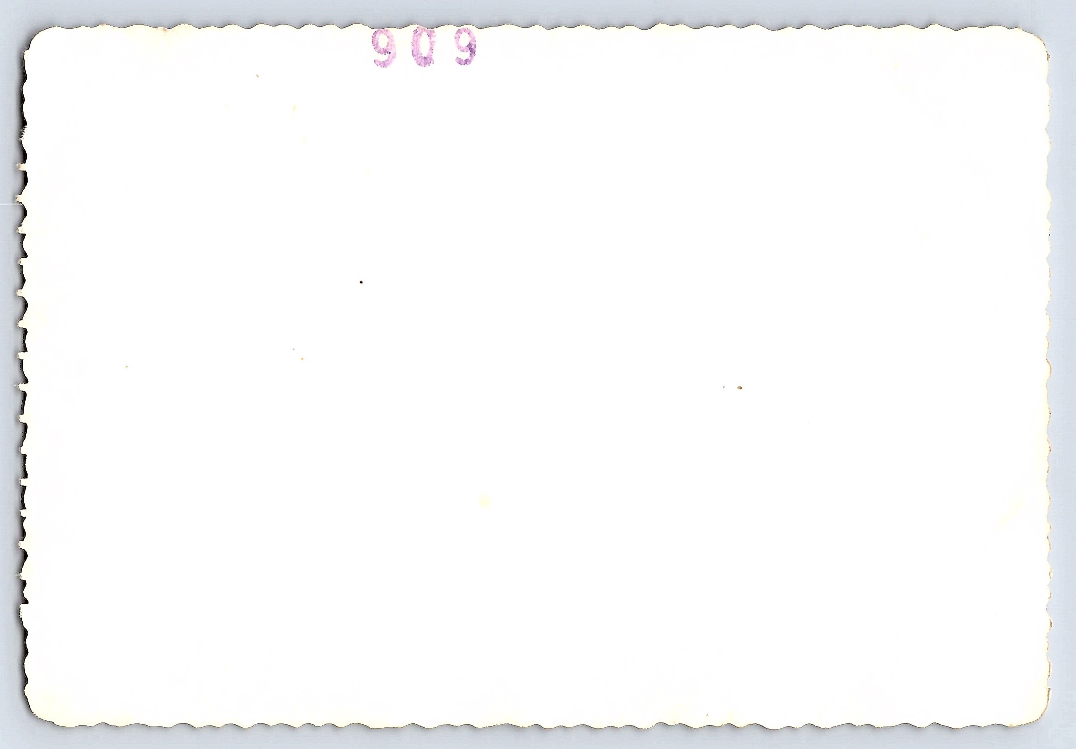 1950s Family Outing in Vehicle, Black and White, 3.5 × 5 inches - Back