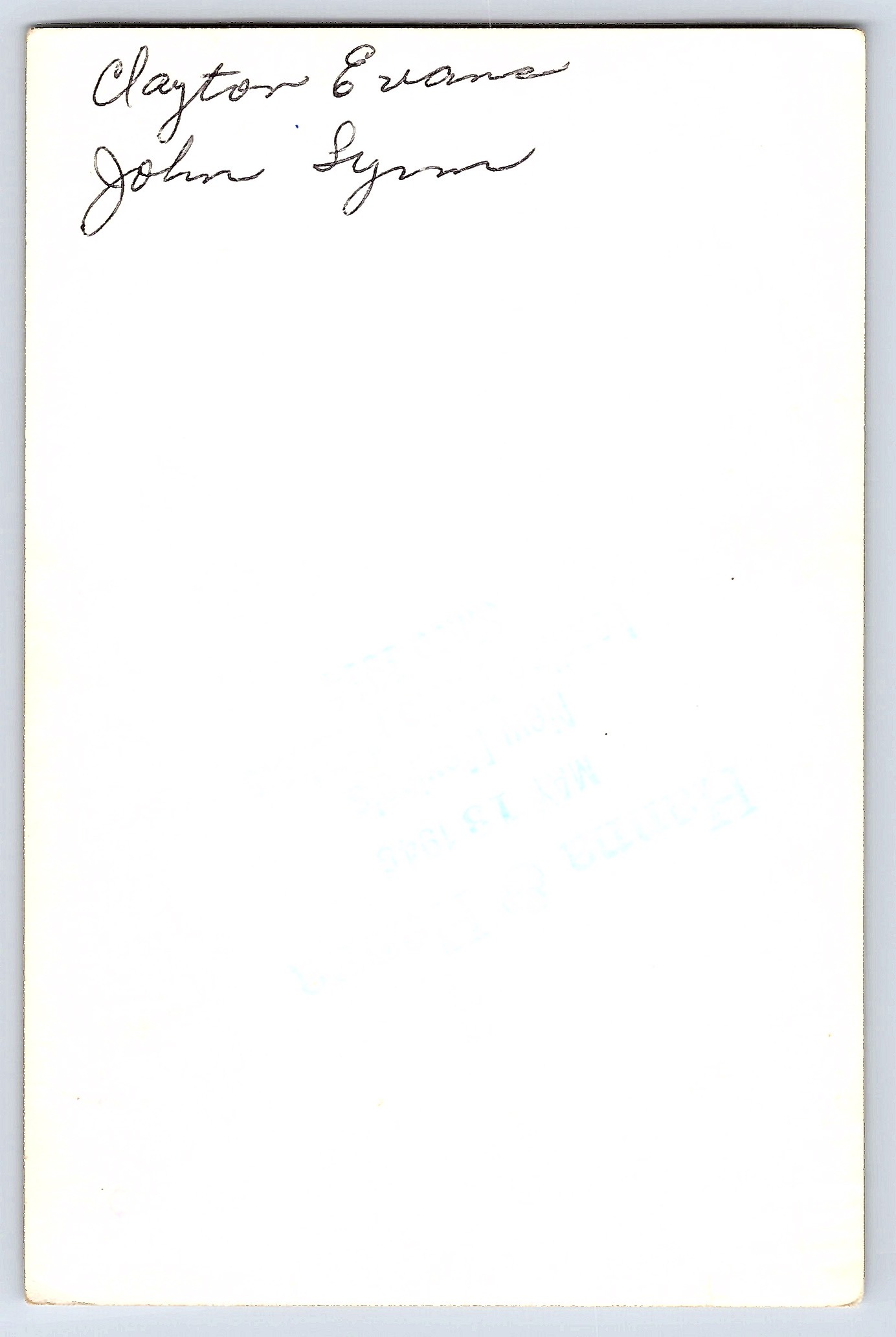 Vintage Snapshot of Two Men in Tree, Gelatin Silver, 3.22" × 4.92", 1940s - Back