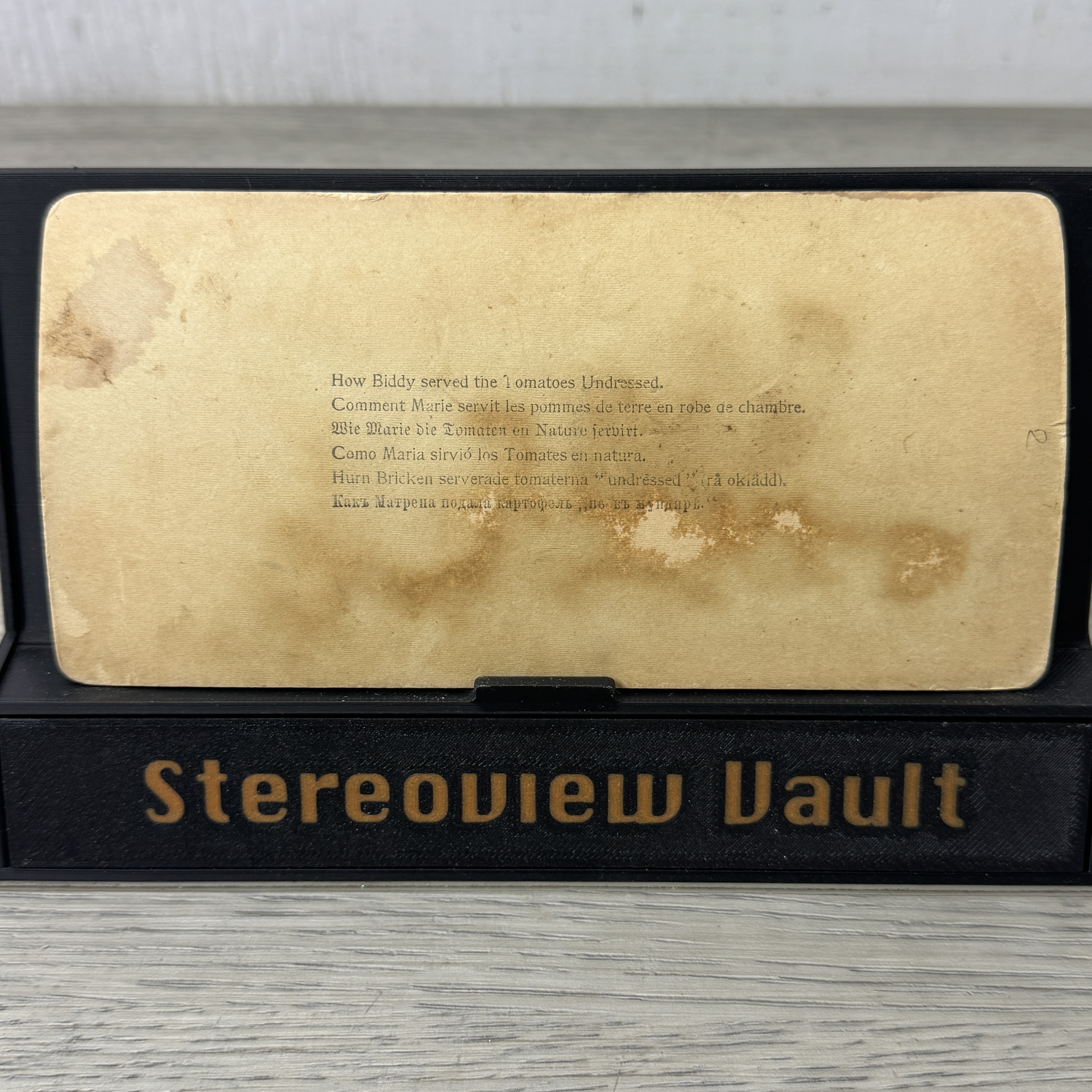 Underwood & Underwood, How Biddy Served Tomatoes, c. 1901 - Back