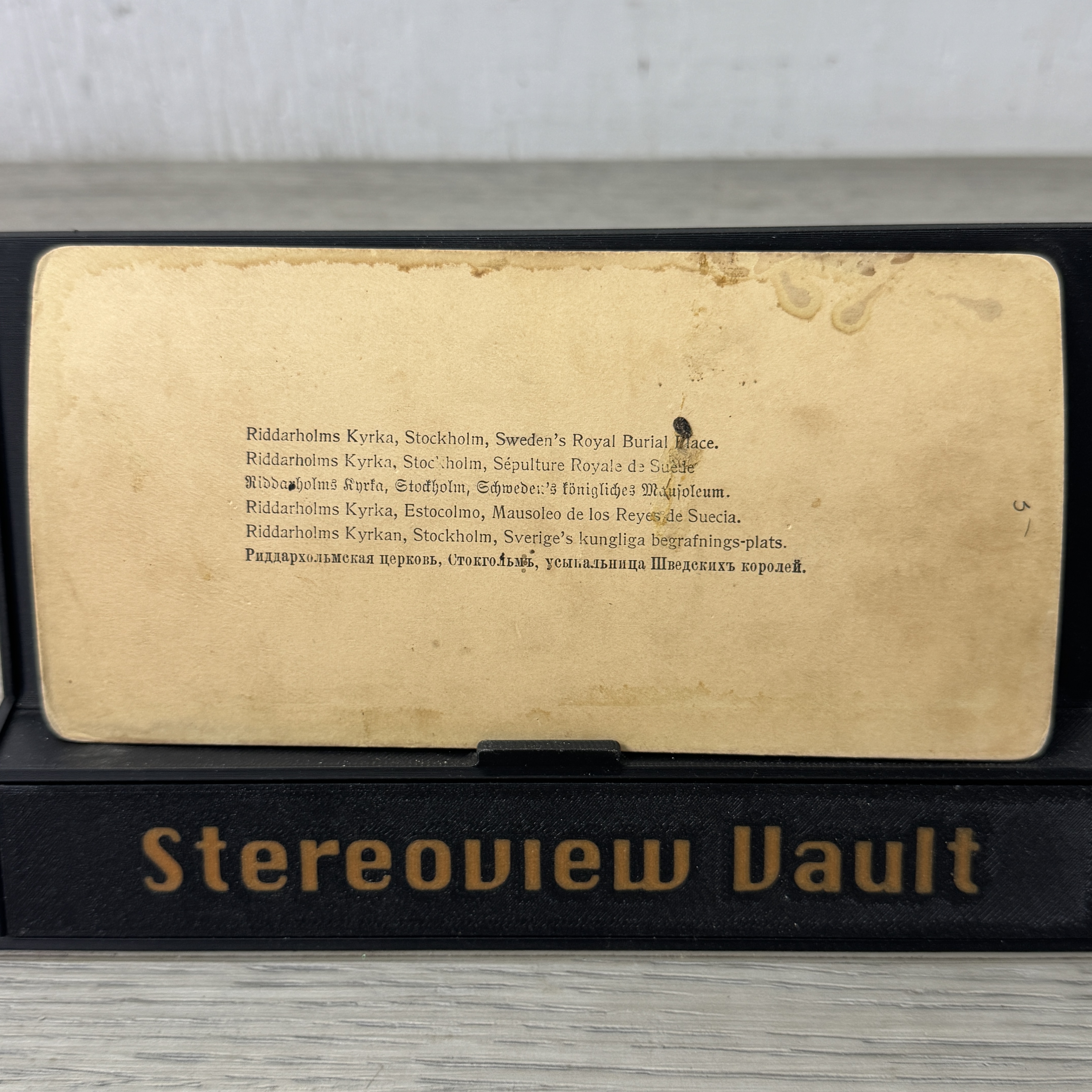 Underwood & Underwood, Riddarholms Kyrka, Stockholm, c. 1900 - Back