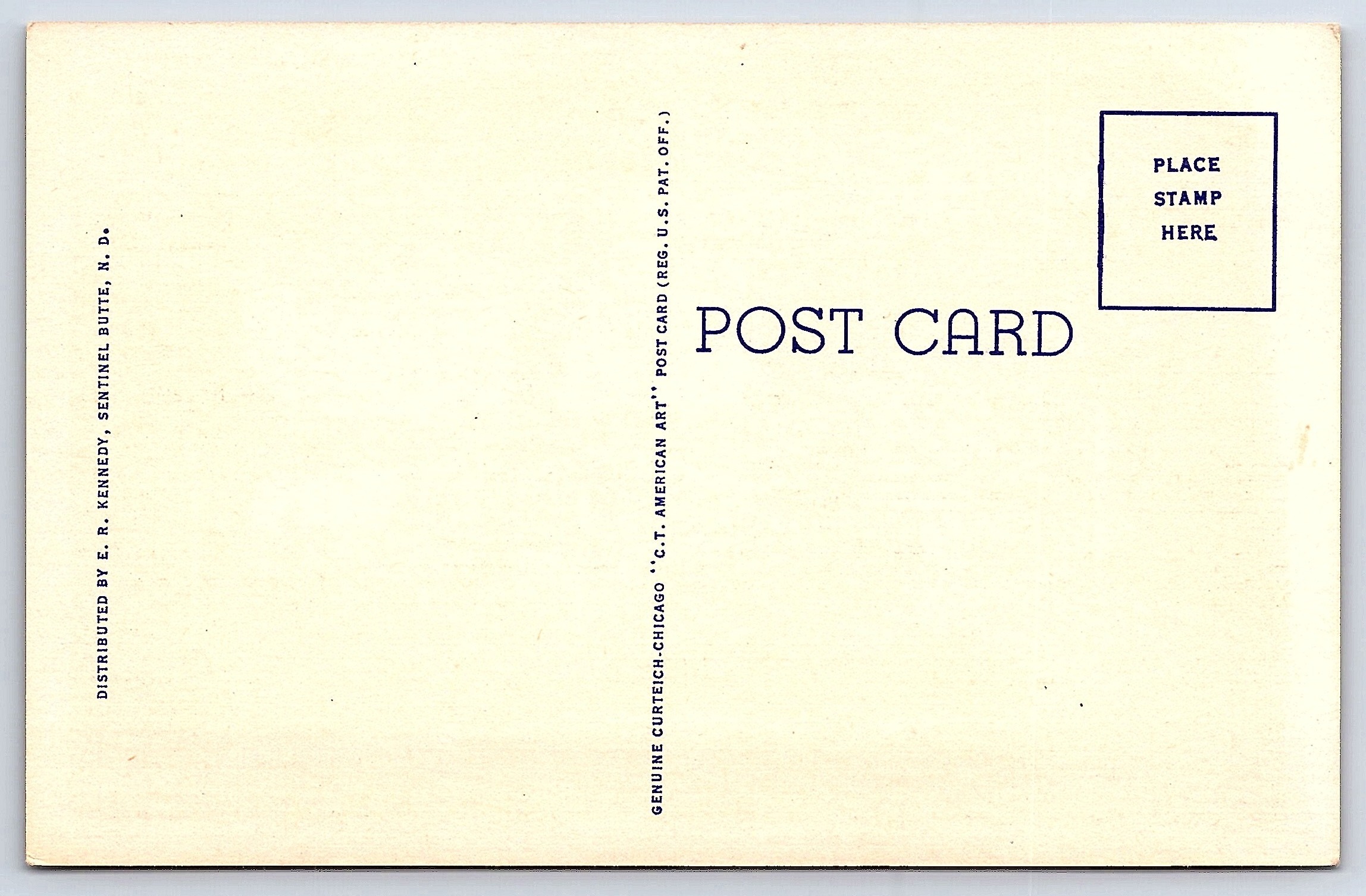 Roosevelt's Log Cabin, Linen Postcard, North Dakota Badlands, 1930s - Back