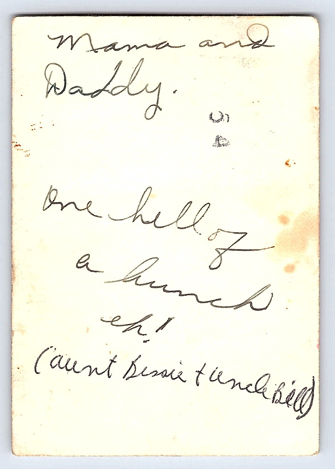 Couple Posing Outside, Black and White Photograph, 2.46" × 3.54", 1940s - Back