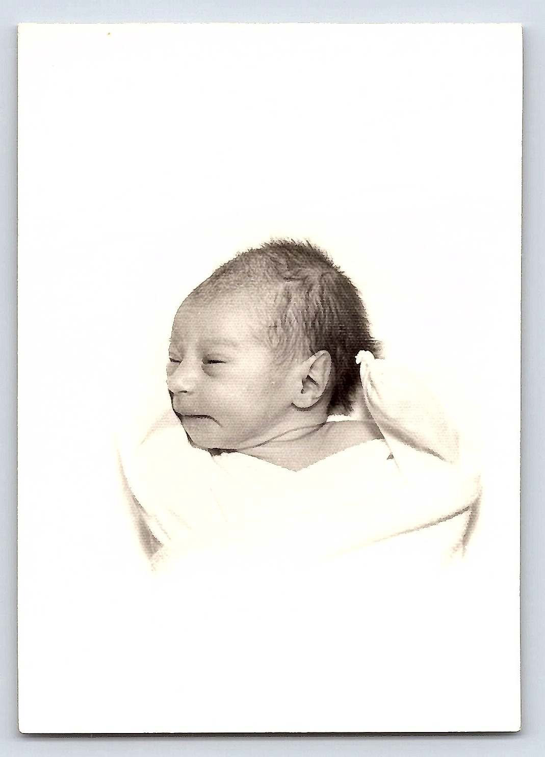 Vintage Baby Portrait, Gelatin Silver Print, 2.43 × 3.47 inches, 1960s - Front