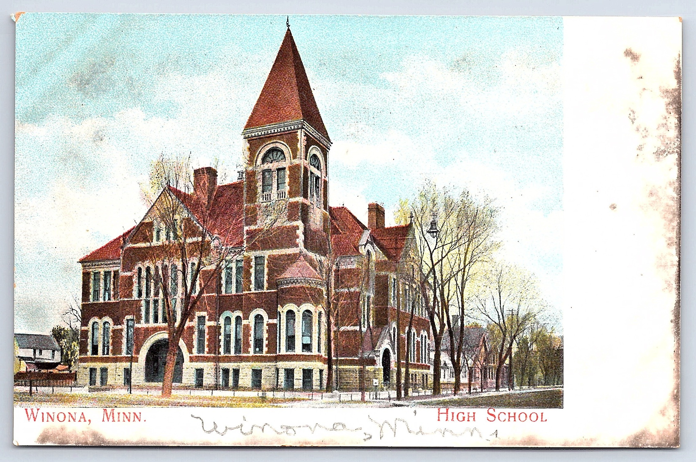 Suhling & Koehn Co., Divided Back, Winona High School, Minn., 1907-1915 - Front