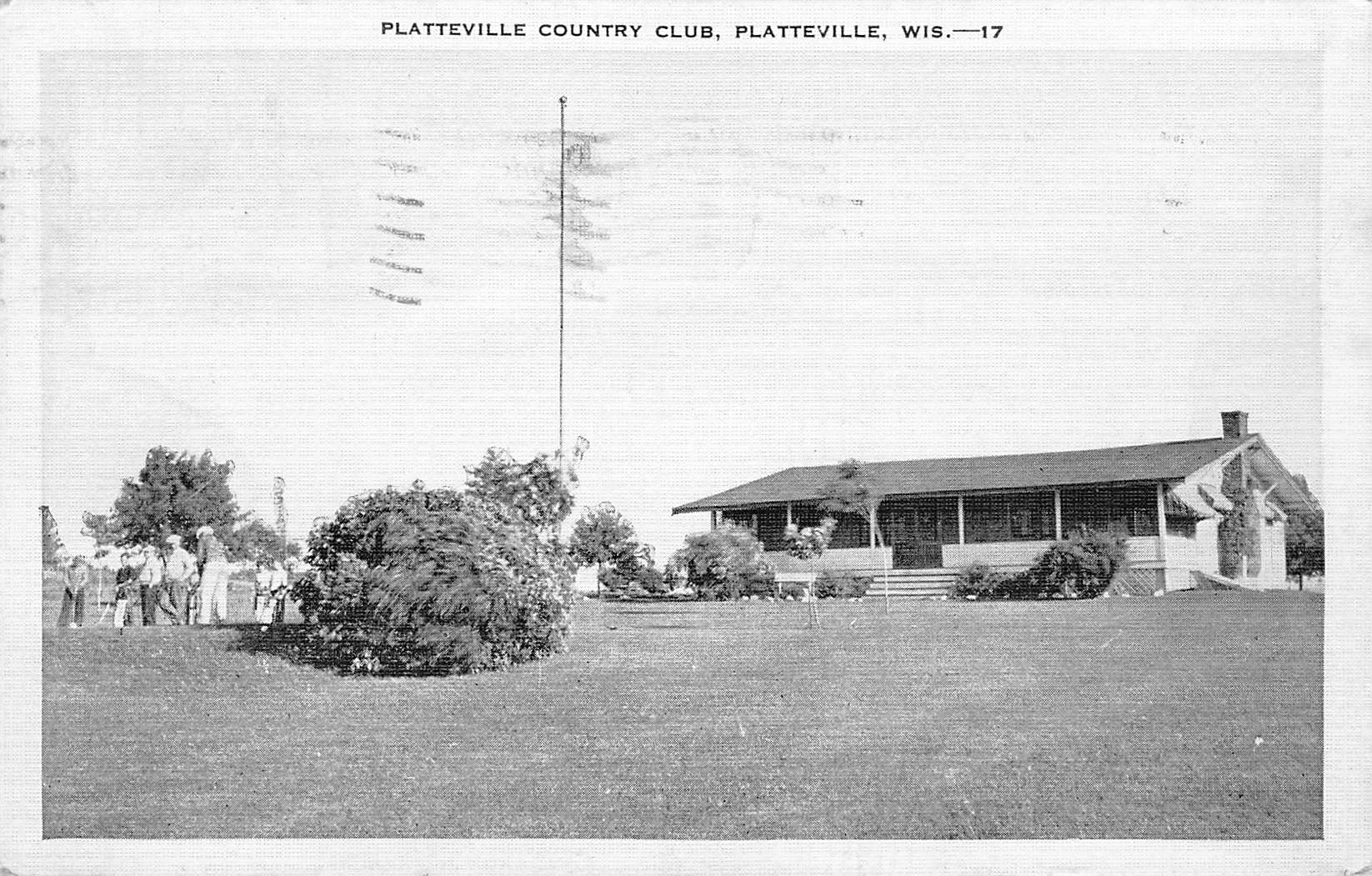 E.C. Kropp Co. Linen Postcard, Platteville Country Club, WI, 1938 - Front