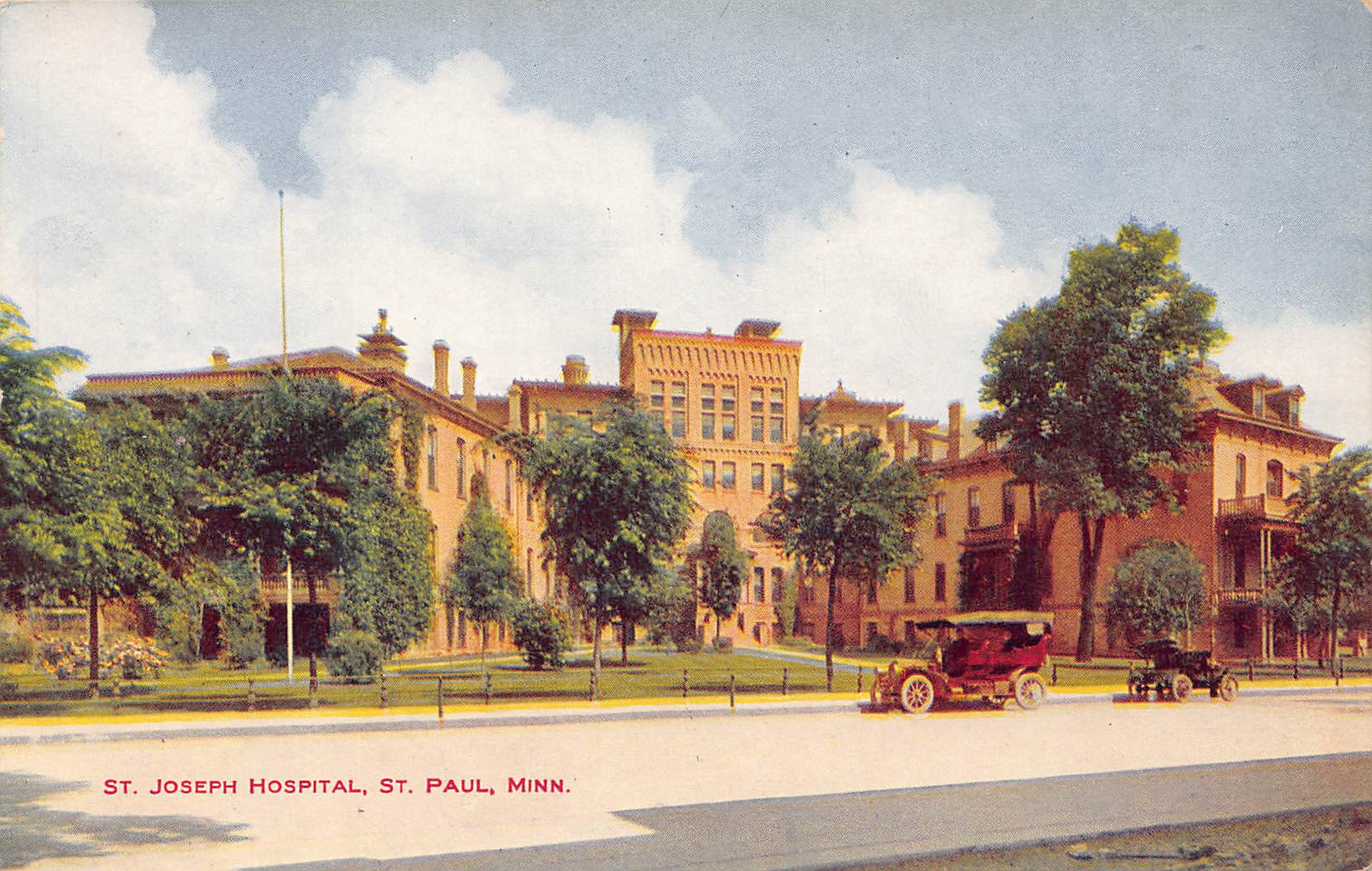 V.O. Hammon Co. Linen Postcard, St. Joseph Hospital, St. Paul, Minn. - Front