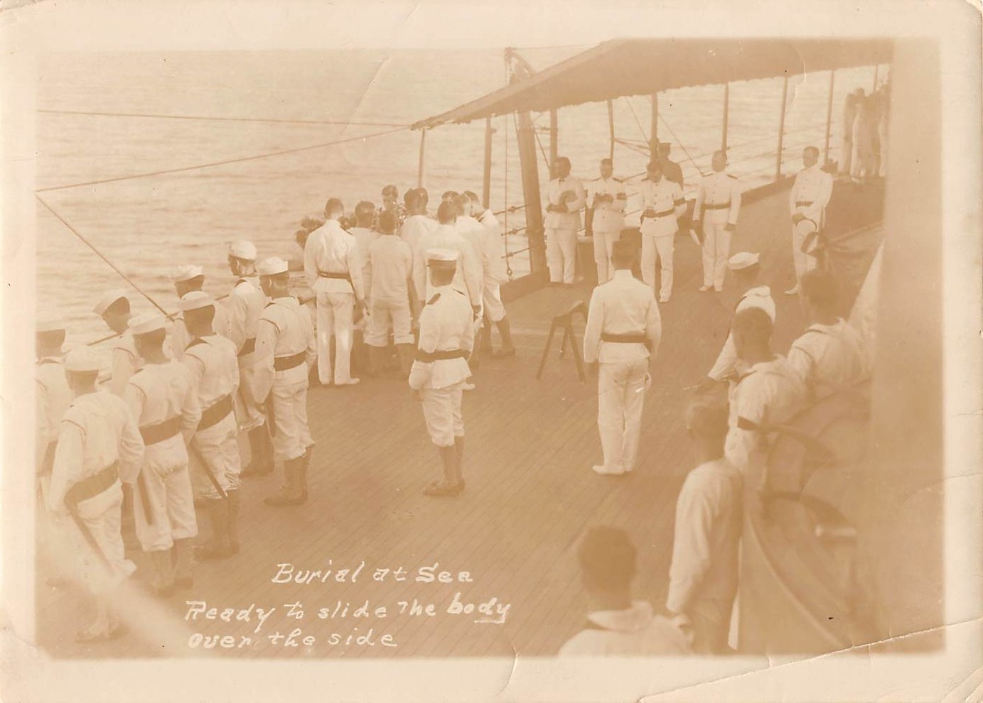 Burial at Sea Ceremony, Early 20th Century, Maritime - Front