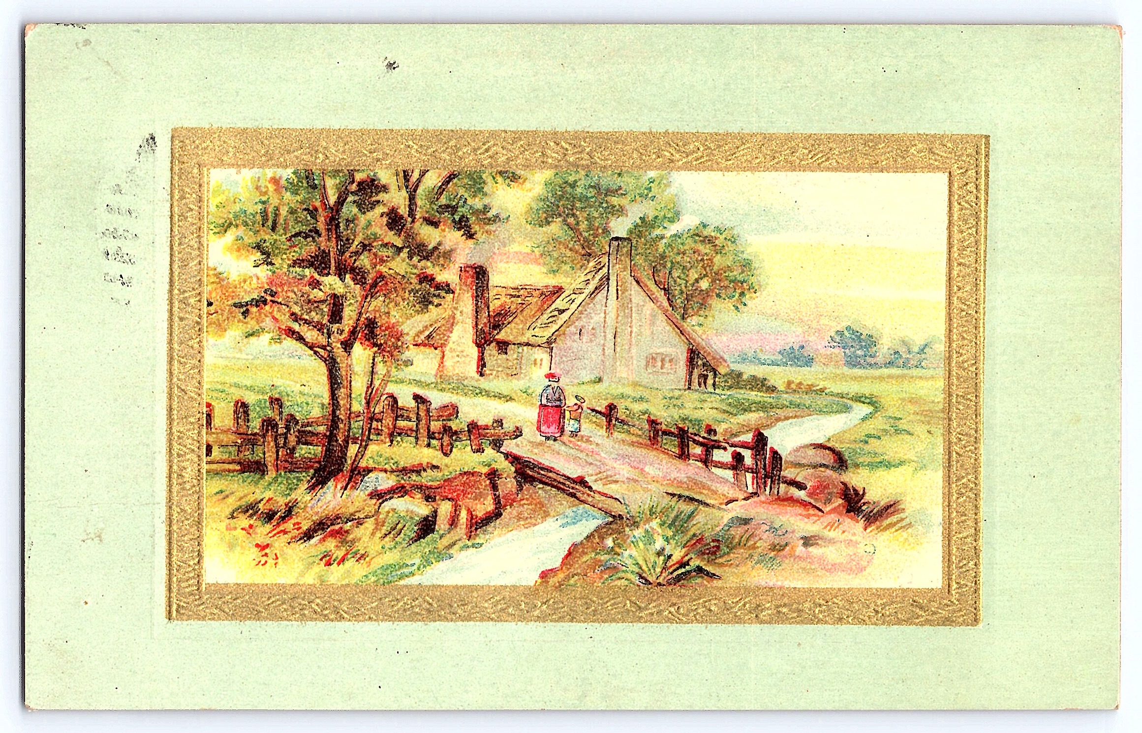 Pastoral Scene, Divided Back Postcard, Wessington, S. Dak., 1910 - Front