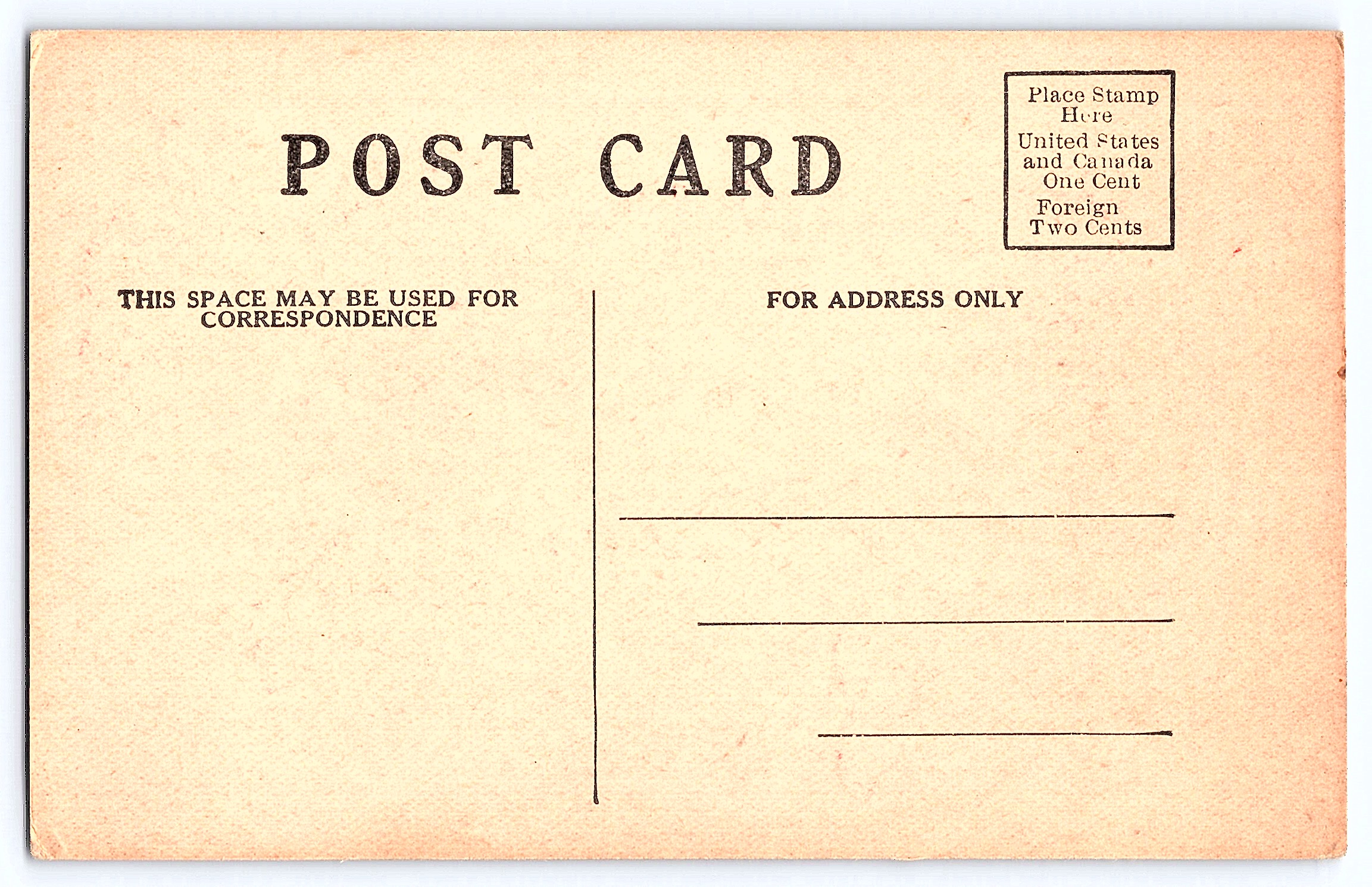 Valentine's Day Postcard, Divided Back, Early 1900s - Back